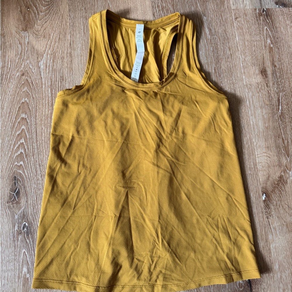 Lululemon Mustard Yellow‎ Racerback Tank Top Size 2
